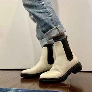 Nine West White Chelsea Boots